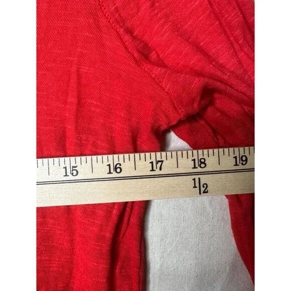 Free People Vneck Long Sleeve Top size Medium Coral AS‎ IS - Picture 6 of 7